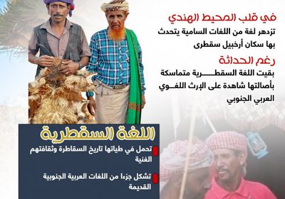 السقطرية لغة تنبض بالحياة (إنفوجراف)