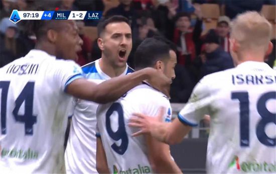 ميلان يسقط أمام لاتسيو بهدفين مقابل هدف