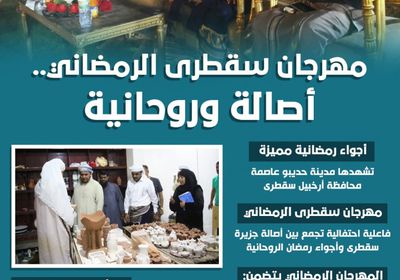 مهرجان سقطرى الرمضاني.. أصالة وروحانية (إنفوجراف)
