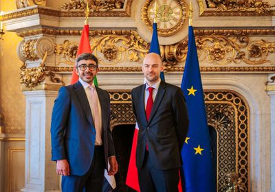 عبدالله بن زايد يلتقي وزير الخارجية الفرنسي في باريس