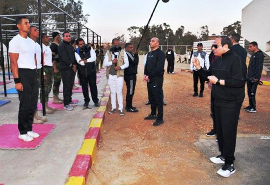 الرئيس السيسي يزور الأكاديمية العسكرية المصرية