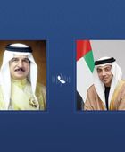 منصور بن زايد يهنئ ملك البحرين بنجاح إطلاق القمر الصناعي "المنذر"