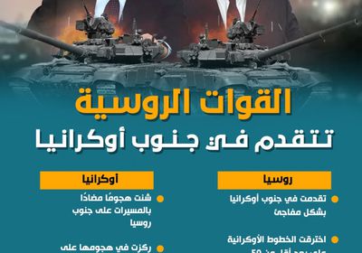 القوات الروسية تتقدم في جنوب أوكرانيا (إنفوجراف)