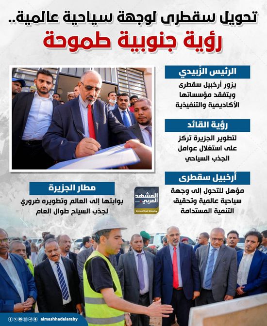 تحويل سقطرى لوجهة سياحية عالمية.. رؤية جنوبية طموحة (إنفوجراف)