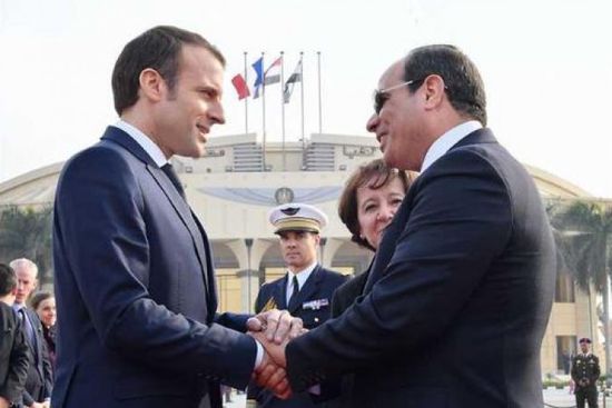 الرئيس الفرنسي ماكرون يصل إلى القاهرة