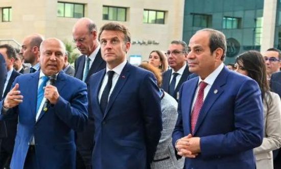 ماكرون يزور العريش مركز حشد المساعدات لغزة