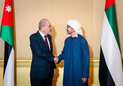 وزير الخارجية الإماراتي يستقبل نظيره الأردني في أبوظبي