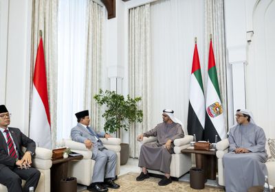 رئيس الإمارات يستقبل نظيره الإندونيسي في قصر الشاطئ