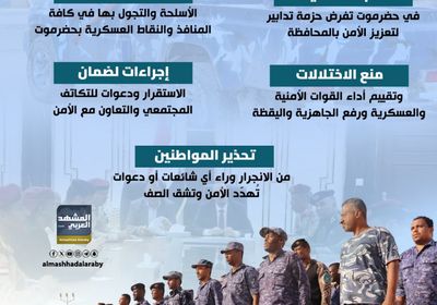 تدابير أمنية في حضرموت.. خطوة استباقية تحفظ الاستقرار (إنفوجراف)