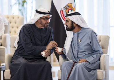 رئيس الإمارات يستقبل محمد بن راشد في قصر البحر