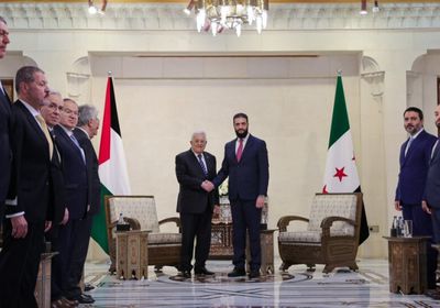 من دمشق.. الرئيس الفلسطيني: أولويتنا وقف إطلاق النار في غزة