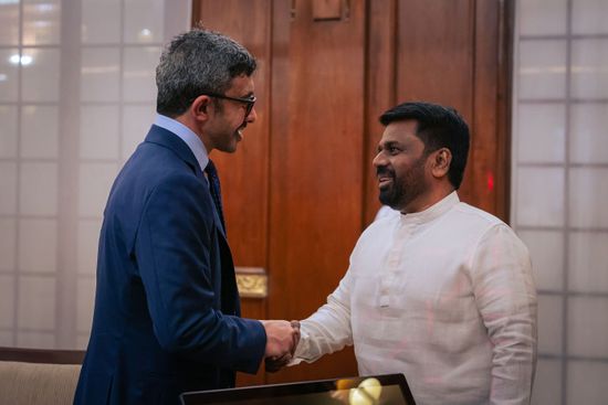 رئيس سريلانكا يستقبل عبدالله بن زايد