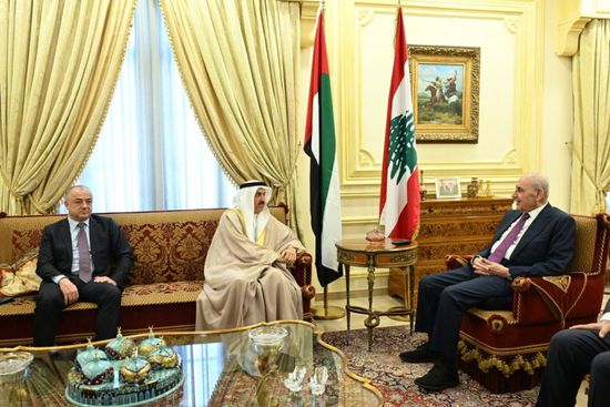 صقر غباش يلتقي رئيس البرلمان اللبناني في بيروت