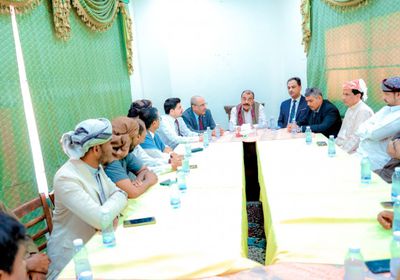‏اللواء بن بريك يلتقي وفد محافظة المهرة في حضرموت