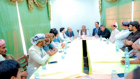 ‏اللواء بن بريك يلتقي وفد محافظة المهرة في حضرموت