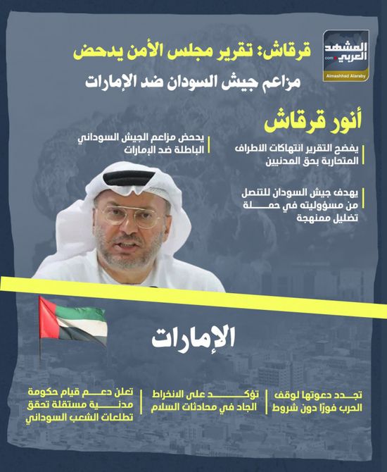 قرقاش: تقرير مجلس الأمن يدحض مزاعم جيش السودان ضد الإمارات