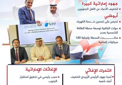 الإمارات تضيء الجنوب.. تدخلات إنسانية تنبض بالأمل والتآخي (إنفوجراف)