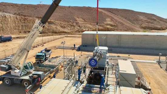 تركيب محرك بقدرة 25 ميجاوات لتوربين في محطة كهرباء وادي حضرموت