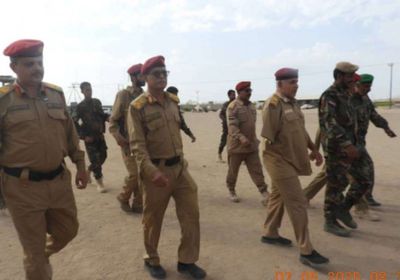 البيشي يزور معسكر اللواء الأول دعم أمني في عدن