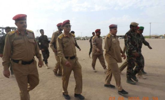 البيشي يزور معسكر اللواء الأول دعم أمني في عدن