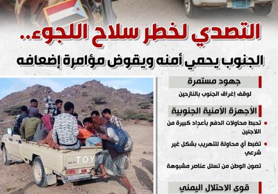 التصدي لخطر سلاح اللجوء.. الجنوب يحمي أمنه ويقوض مؤامرة إضعافه (إنفوجراف)