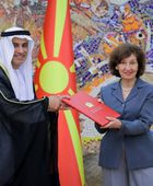 سفير الإمارات الجديد يقدم أوراق اعتماده إلى رئيسة شمال مقدونيا