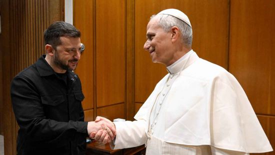 زيلينسكي يشكر البابا ليو لاقتراحه إجراء محادثات مع روسيا