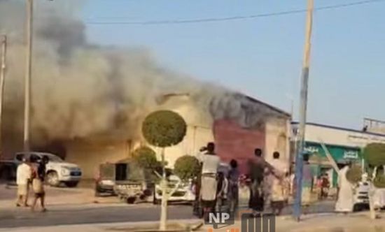 حريق مستودع لمعدات الطاقة في الغيضة يخلف خسائر مادية فادحة