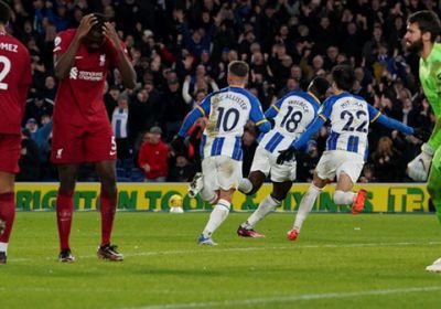    ليفربول يسقط أمام برايتون بثلاثية