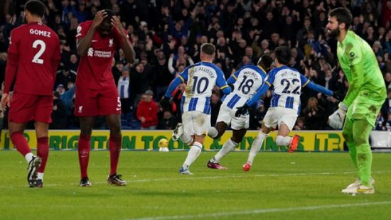    ليفربول يسقط أمام برايتون بثلاثية