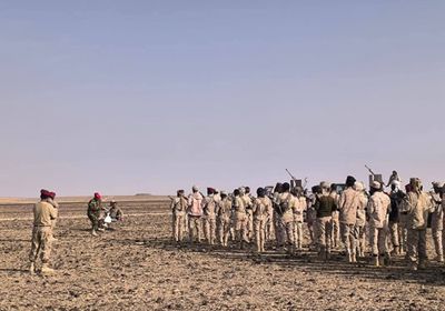 تدريبات بالذخيرة الحية في معسكر لواء حضرموت