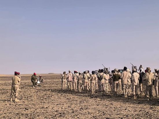 تدريبات بالذخيرة الحية في معسكر لواء حضرموت