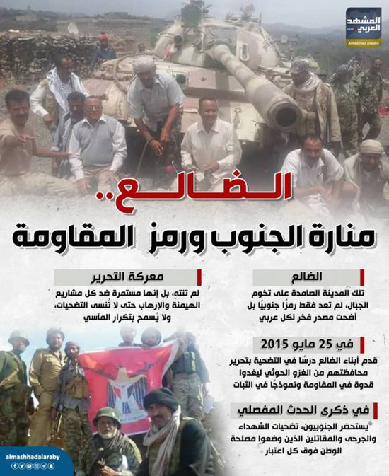 الضالع.. منارة الجنوب ورمز المقاومة (إنفوجراف)