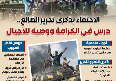 الاحتفاء بذكرى تحرير الضالع.. درس في الكرامة ووصية للأجيال (إنفوجراف)