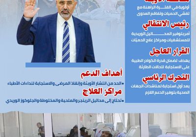 توجيهات الرئيس الزُبيدي.. تدخل حاسم لمواجهة الأوبئة (إنفوجراف)