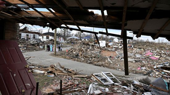 قتلى وجرحى في إعصار بولاية كنتاكي