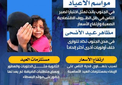 العيد في الجنوب.. معاناة حاضرة وبسمة غائبة (إنفوجراف)