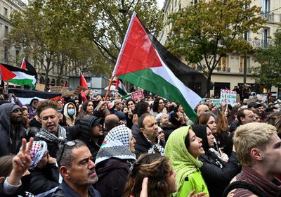 مئات المتظاهرين الفرنسيين يتضامنون مع غزة
