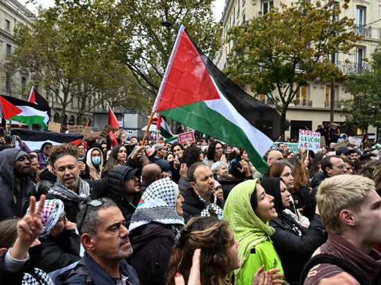 مئات المتظاهرين الفرنسيين يتضامنون مع غزة