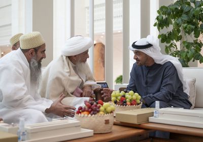 رئيس الإمارات يستقبل سلطان طائفة البهرة في قصر الشاطئ