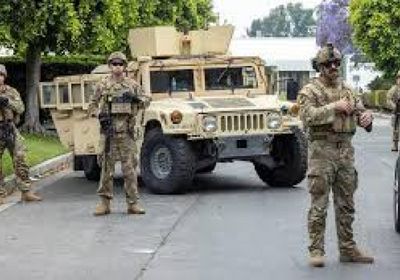 مشاة من البحرية يصلون إلى لوس انجليس بأوامر ترامب