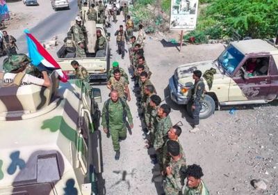 الحزام الأمني يتسلم النقاط الأمنية على الخط العام بالضالع