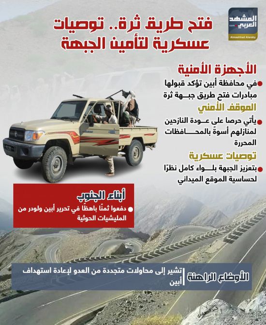 فتح طريق ثرة.. توصيات عسكرية لتأمين الجبهة (إنفوجراف)