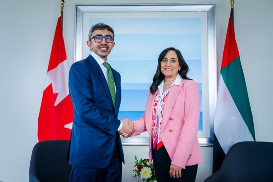 عبدالله بن زايد ووزيرة خارجية كندا يبحثان في أوتاوا العلاقات الثنائية والتطورات الإقليمية