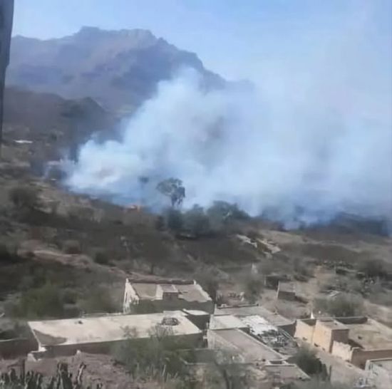 مليشيا الحوثي تستهدف مزارع المواطنين في مريس شمال الضالع