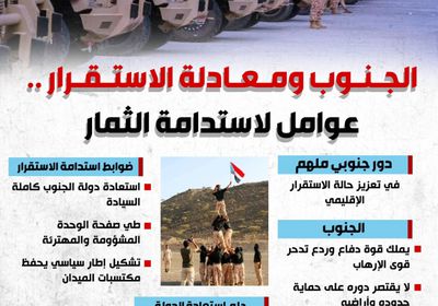 الجنوب ومعادلة الاستقرار.. عوامل لاستدامة الثمار (إنفوجراف)