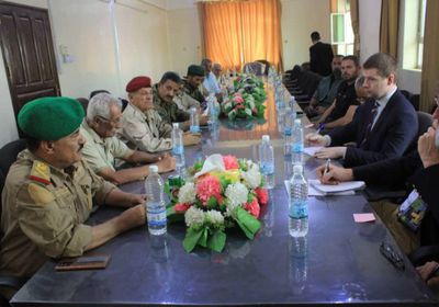 وفد أممي يلتقي قيادات الضالع بعد فتح طريق مريس-صنعاء