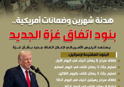 هدنة شهرين وضمانات أمريكية.. بنود اتفاق غزة الجديد (إنفوجراف)