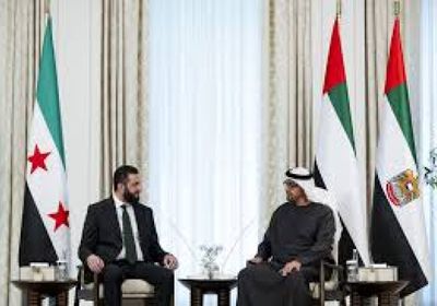 رئيس الإمارات يستقبل نظيره السوري في قصر الشاطئ
