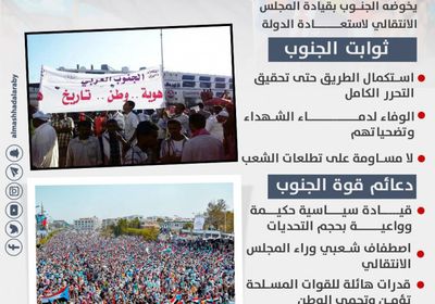 استعادة دولة الجنوب.. لا تراجع ولا مساومة (إنفوجراف)